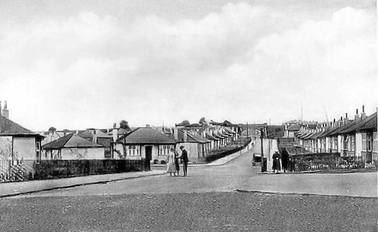 Newly built bungalows at corner of Sutherland Drive and Lawrence Avenue, Giffnock
