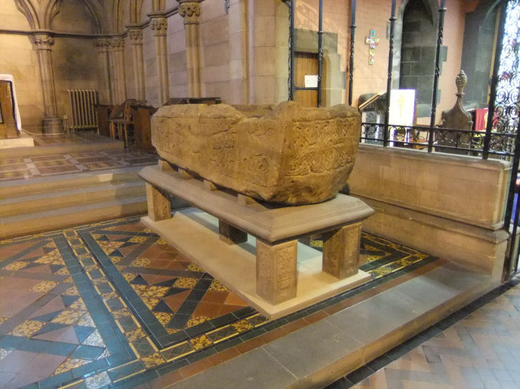 Stone sarcophagus at Govan Parish Church