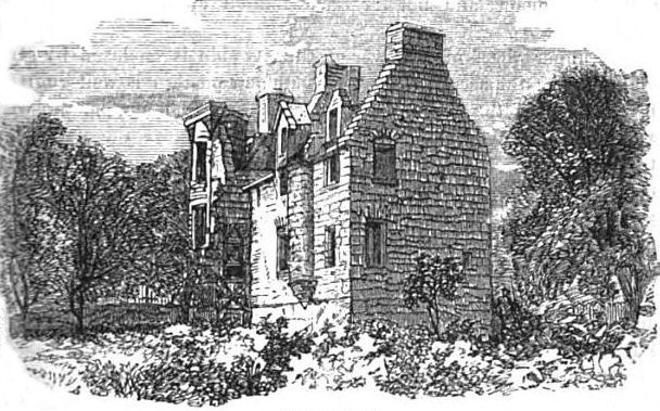 Victorian engraving of Haggs Castle before it was rebuilt