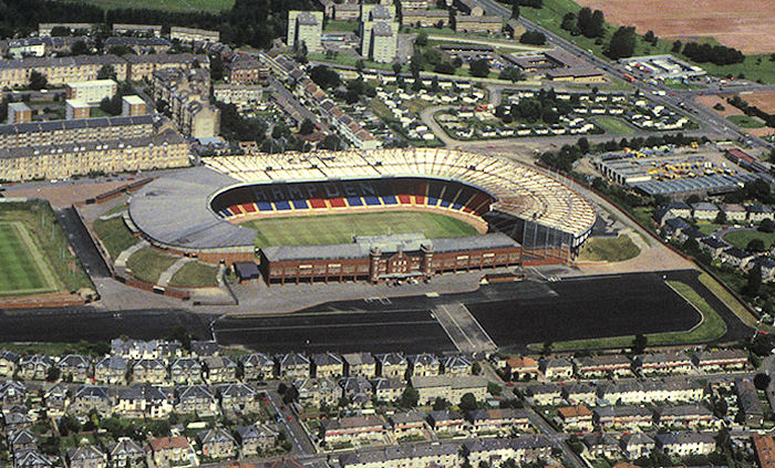 Aerial view of Hampden Stadium, 1994