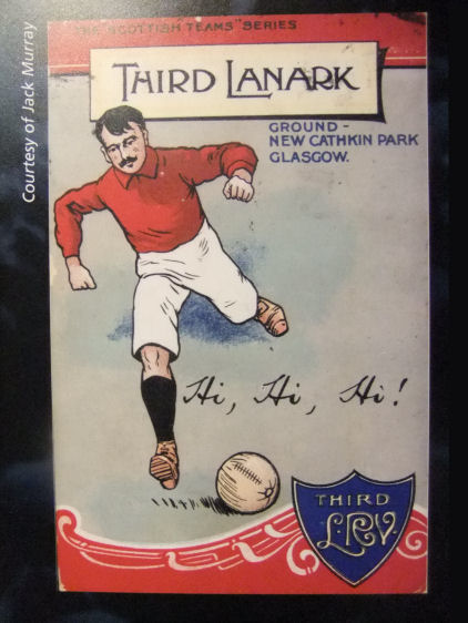 Exhibit from the Scottish Football Museum at Hampden showing Third Lanark with their nickname, the Hi Hi!