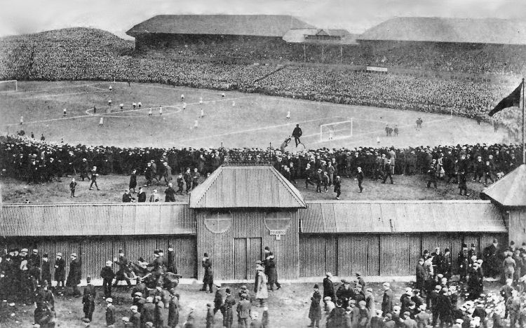 International football match, Scotland v England, Hampden Park, 4th April 1908