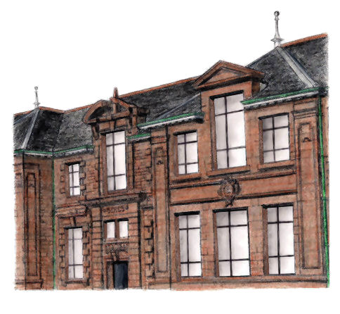 Drawing of Holmlea School, Cathcart