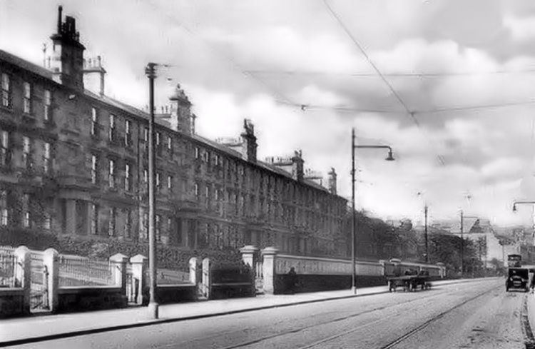 Houses on west side of Kilmarnock Road on site of Shawlands Arcade