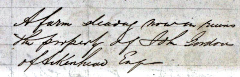 Extract from Ordnance Survey Name Book, 1856, regarding Kirkwell Farm, Cathcart 