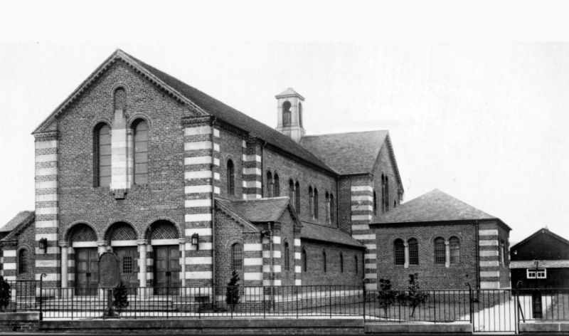 King's Park Parish Church and original timber hall, 1932