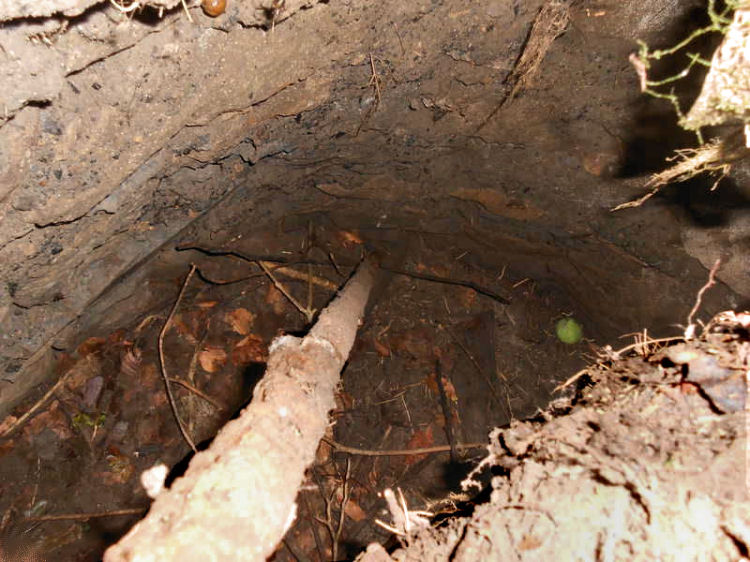 Inside abandoned mine shaft at Millholm, Cathcart