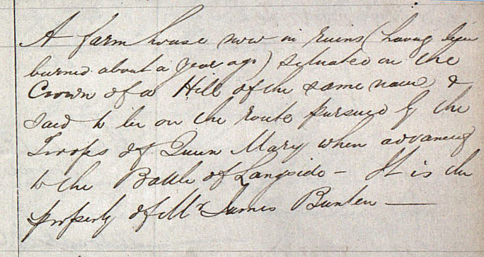 Extract from Ordnance Survey Name book from 1856-1857 regarding Mount Florida