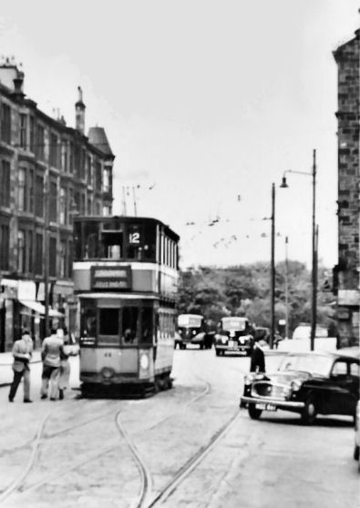 Street scene at Mount Florida tram terminus