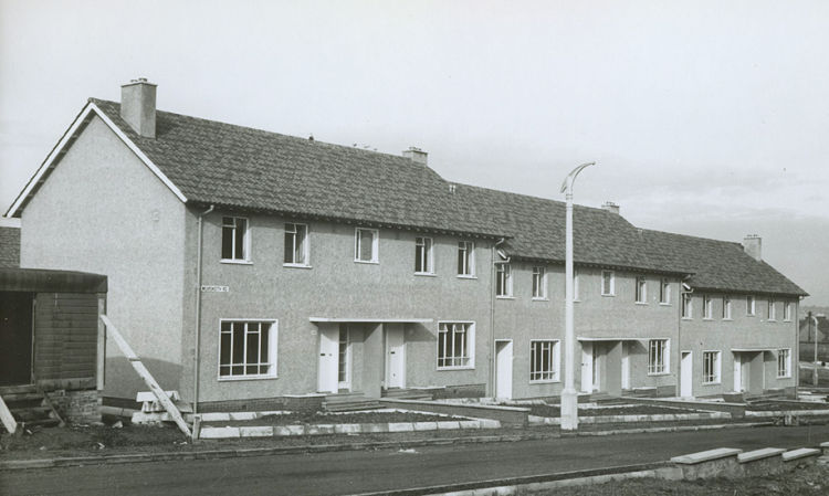 Terraced houses in Muirskeith Road, Merrylee, built 1951
