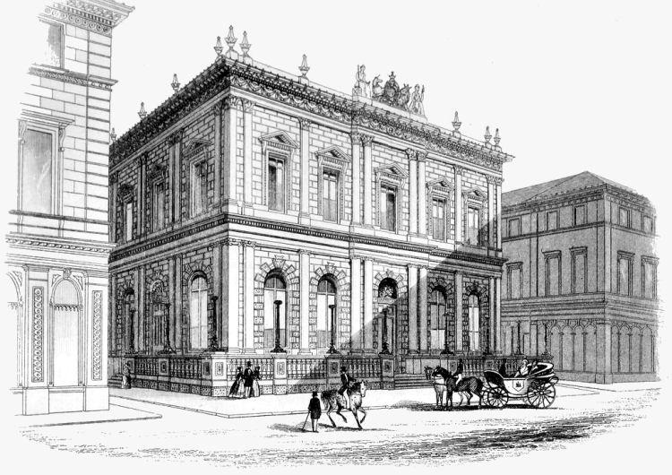 Langside Halls when occupied as National Bank of Scotland, Queen Street