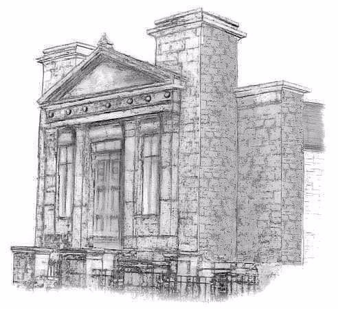 Sketch of Nithsdale U.P. Mission Hall by Gerald Blaikie