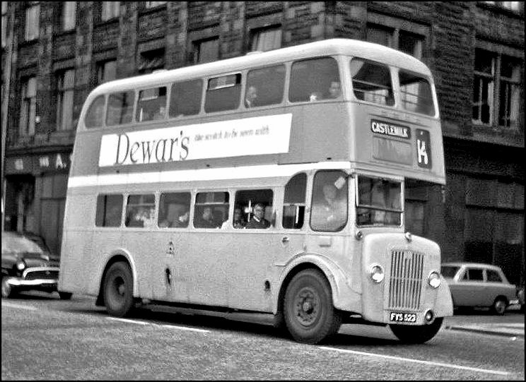 No. 14 Castlemilk bound bus in Clyde Street, c.1966
