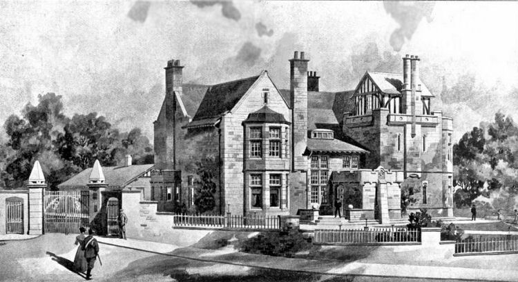 Illustration of 'Oaklands',  Sherbrooke Avenue, from 1904
