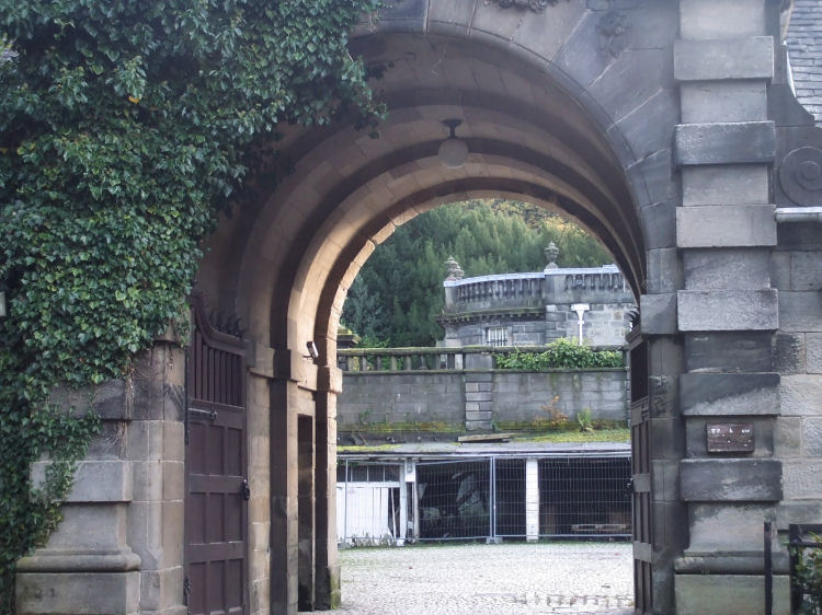 Archway at western approaches to Pollok House