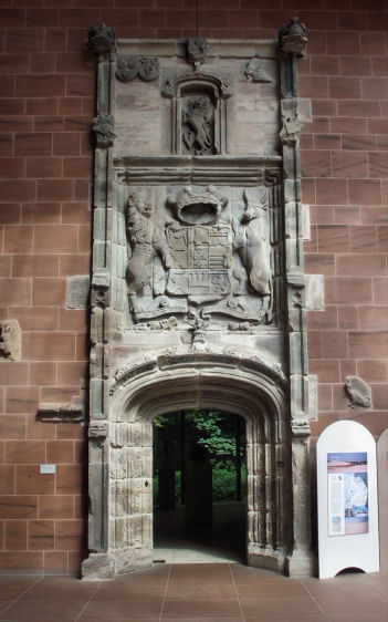 Old stone doorway from the Burrell Collection incorporated into the modern museum building