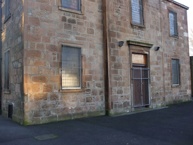 Sunlight on the corner of the building which became Pollokshaws Parish Church in 1965