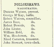 Pollokshaws Council in 1858