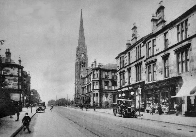 1920's street scene at Albert Drive, Pollokshields