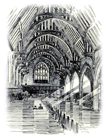 Unsuccessful design for interior of Pollokshields Congregational Church, Watson & Salmond, 1902