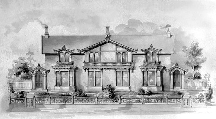 Design for a Double villa at Pollokshields, c.1858