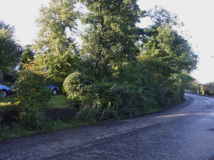 Site of the long gone Mount Florida House, as viewed from Prospecthill Road