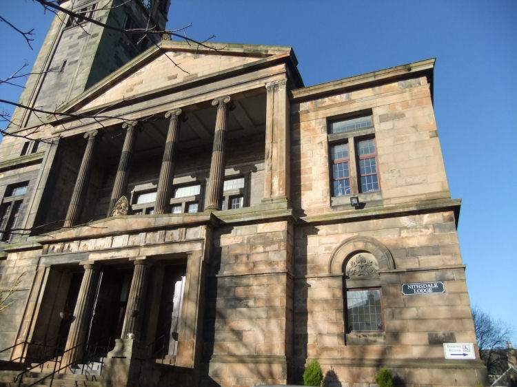 Pollokshields Free Church is currently used as a nursing home, Nithsdale Lodge