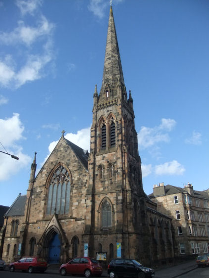 View of Queen's Park Free Church at the corner of Queen's Drive and Albert Avenue