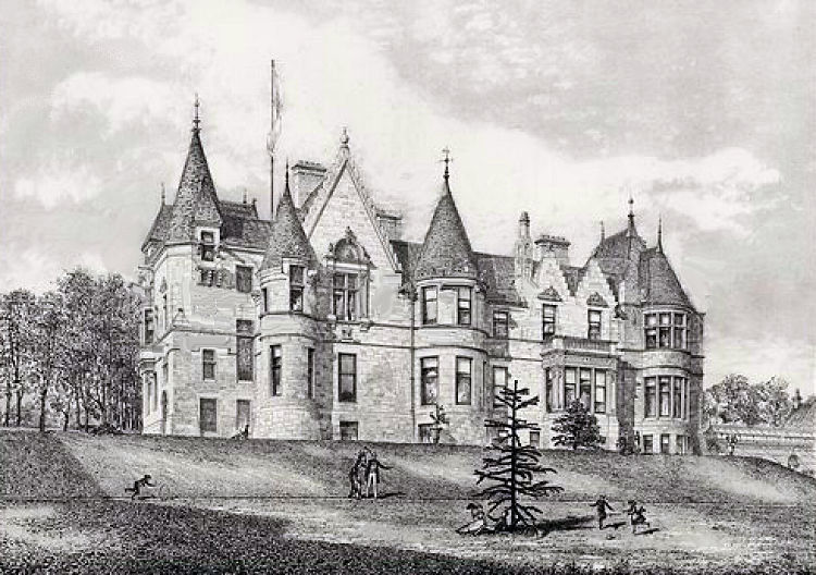 Exhibition drawing of Rawcliffe House, Langside, 1874