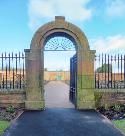 Gate to Walled Garden at Rouken Glen Park