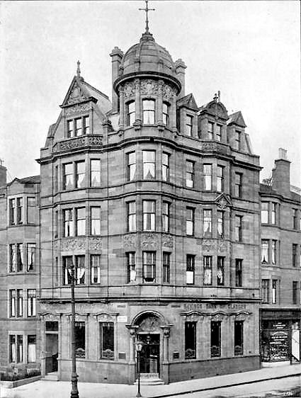 Photograph of Shawlands Cross branch of Savings Bank of Glasgow, 1908