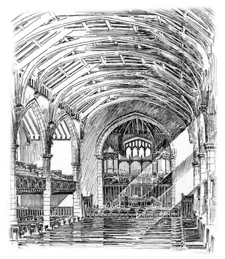 Interior of Shawlands United Free Church, 1901