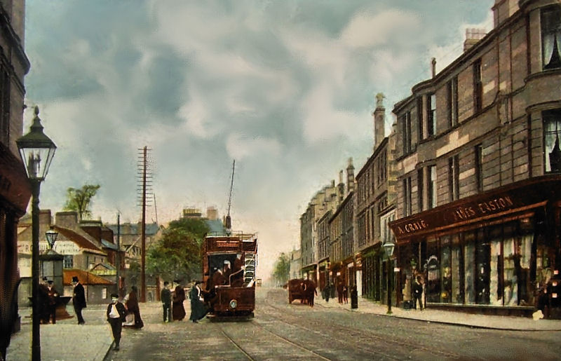 Early 20th century view from Shawlands Cross looking towards Crossmyloof