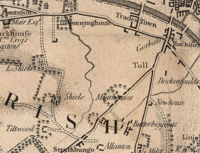 Map of Shiels 1795