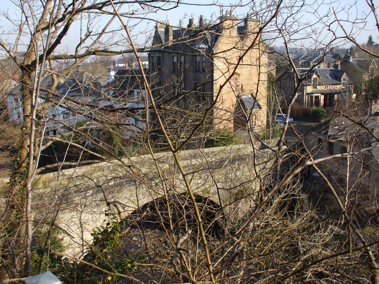 Snuff Mill Bridge viewed from start of White Cart Walkway