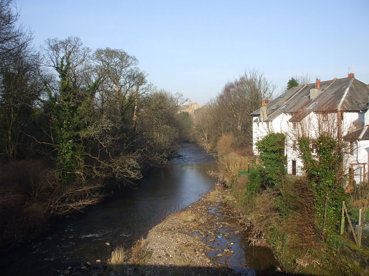 White Cart Water, looking downstream from Snuff Mill Bridge, February 2008