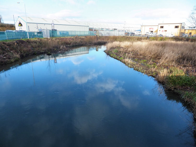 Reservoir at the site of former Speirsbridge Goods Station