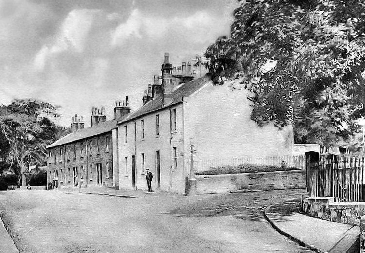 19th century street scene at Speirsbridge, Thornliebank