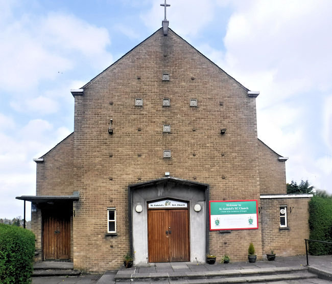 Front of St Gabriel's RC Church, Merrylee