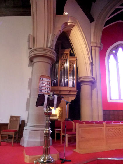 Eagle lectern at Sherbrooke St Gilbert's Church