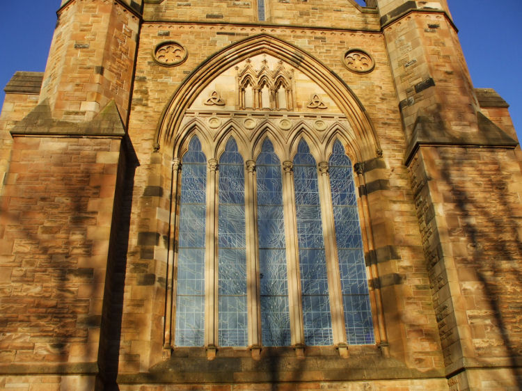 Tracery on window of Sherbrooke St Gilbert's Church