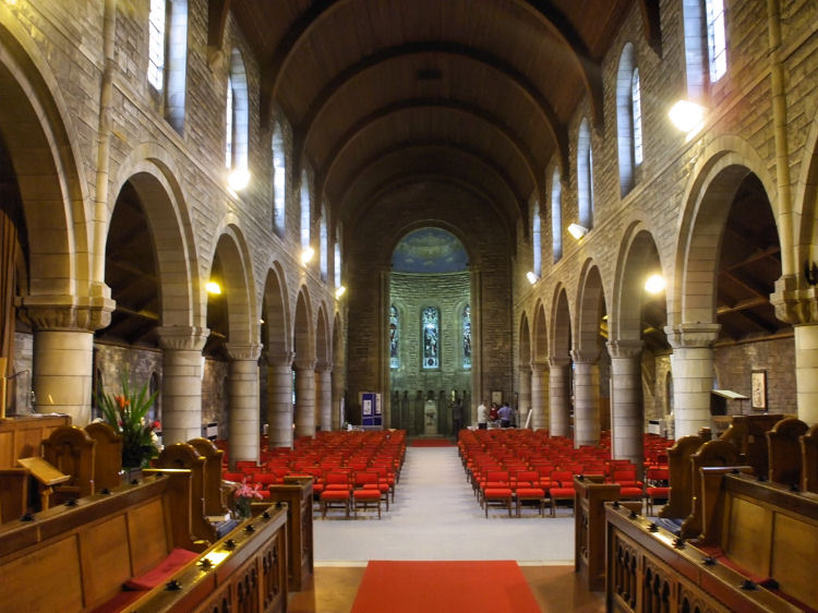 Interior view of St. Margaret's Church from the altar