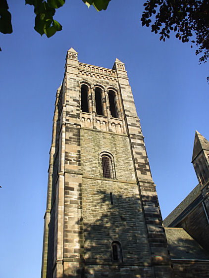 View of tower at St. Margaret's Church, Newlands