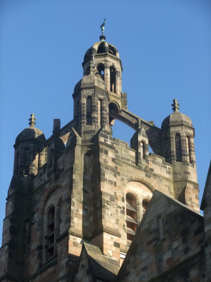 Tower and octagonal crown of Strathbungo Parish Church