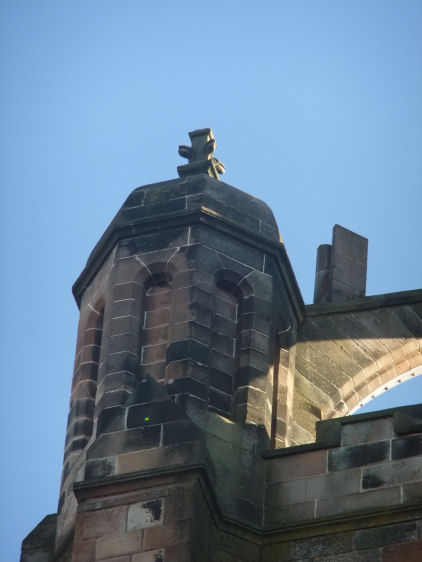 Cupola and flying buttress on tower of Strathbungo Parish Church