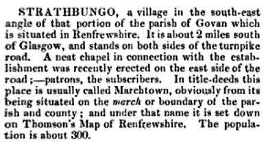 Extract re Strathbungo from Gazetter of Scotland 1842