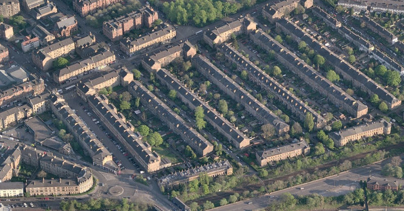 Aerial view of Strathbungo