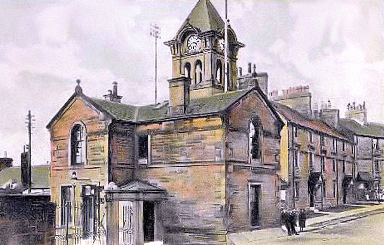 Gatehouse at entrance to Thornliebank Print Works