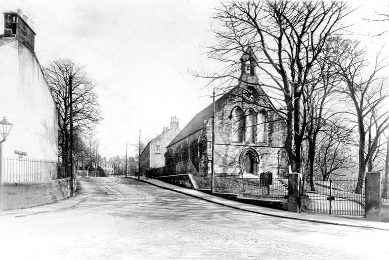Old photograph of Thornliebank Parish Church, Spiersbridge Road