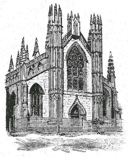 Sketch of St Andrew's Cathedral Glasgow, c.1870